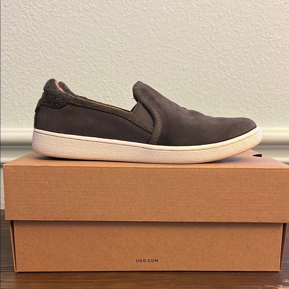 UGG Gray Suede Cas Slip-Ons